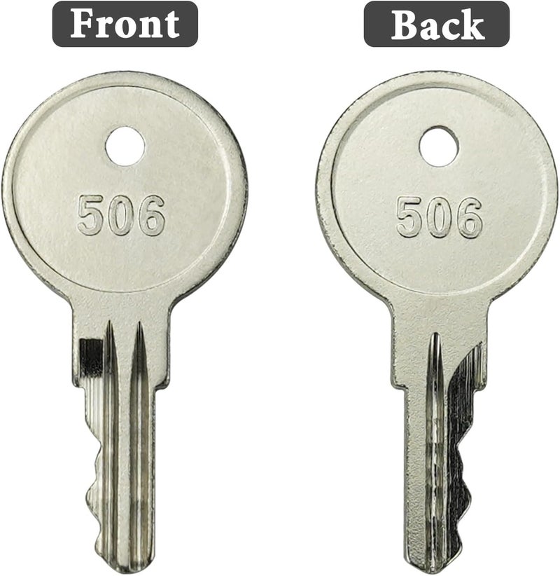 gradora 4-Pack CH506 Replacement Keys for Truck Tool Box RV Compartment Lock Keys Silver Code 506 - Image 2
